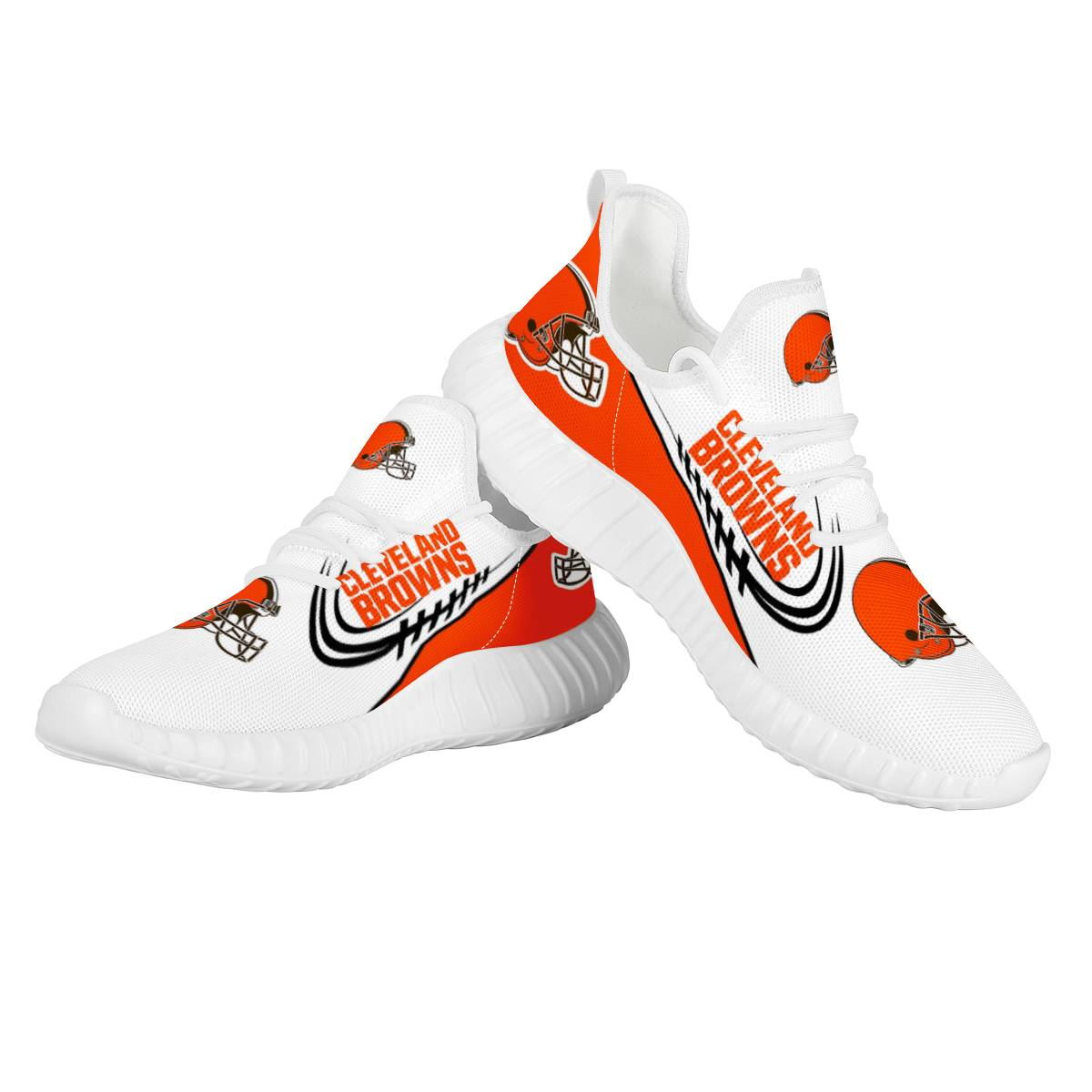 Men's Cleveland Browns Mesh Knit Sneakers/Shoes 005